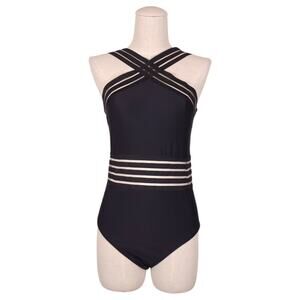 Aava Imogen Crossover Swimsuit Black Sz Large